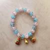 Pulsera floral pequeña joyería pulsera esmalte arena dorada elegante combinable pulsera fresca combinable pulsera femenina combinable ins
