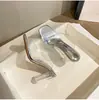 Sandalias de Tacón Alto para Mujer 2024 de Moda Transparentes de Tacón Medio Zapatos de Cristal Moda Tacón Grueso Chanclas de Exterior Tacón Delgado Antideslizantes
