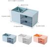 Cesta de Almacenamiento de Doble Asa para Escritorio Almacenamiento de Snacks Cesta Rectangular Hueca Caja de Almacenamiento para Artículos Varios Cesta de Plástico Cesta de Almacenamiento