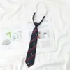 Escuela para Estudiantes Masculinos y Femeninos de la Marca H Perezoso Rojo Cian Rojo Gin Corbata JK Rayas Cortas Estilo Universitario Japonés