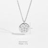 Colar com pingente redondo de diamante, estilo europeu e americano, personalidade da moda, temperamento simples, versátil, corrente de clavícula de zircônia