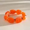 Pulseiras de Contas Irregulares de Acrílico Europeias e Americanas, Pulseiras de Moda Personalizadas Transfronteiriças, Joias de Mão Simples de Nicho de Alta Qualidade para Mulheres