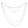 Cadena de hombro simple popular de AliExpress collar multicapa accesorios de cadena corporal de diamantes de imitación para mujer accesorios para vestido de banquete de novia