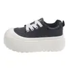 Zapatos Blancos Estudiantiles de Plataforma 2026, Tenis para Dedo Gordo, Zapatos Casuales de Moda con Suela Gruesa para Mujer, Modelo Nuevo con Cordones para Otoño para Personas Petitas