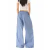 Pantalones Largos Casuales Versátiles de Pierna Recta y Pierna Ancha Unisex con Cuadros de Estilo Americano de Marca de Moda Primavera K134