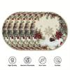 Venta Caliente Transfronteriza Temu Amazon Árbol de Navidad Manteles Redondos de Lino Posavasos Resistente al Calor Mantel de Mesa
