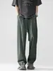 Pantalones Casuales de Secado Rápido Retro para Hombre Verano Sueltos con Caída Pantalones de Seda de Hielo Combinan con Todo Rectos Elásticos Pantalones Deportivos