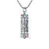 Colgante de caja Gawu con mantra de seis palabras de plata pura 99 que se puede abrir, collar de plata esterlina de estilo retro moderno para hombres, accesorios colgantes para mujeres