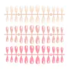 Manicura de Color Sólido Largo Uñas Portátiles Manicura de Gama Alta Uñas Postizas Forma de Almendra Brillantes Uñas Removibles Producto Terminado