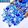 200g Colección de Mosaico de Purpurina Multicolor para Manualidades Piedra de Vidrio de Forma Libre de Cristal Partículas de Material para Manualidades Infantiles