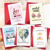 Nuevo Juego de Sobres para Tarjetas de Aniversario de Pareja de 1 Tamaño Grande una Variedad de Tarjetas de Felicitación Cálidas y Exquisitas
