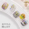 Arte de Unhas Flores Secas Joias para Unhas Estilo Ins Japonês Pintura a Óleo Jardim de Monet Pétala Flor Floral Misto Material DIY