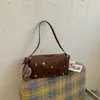 Bolso Retro de Gamuza y Felpa Otoño e Invierno para Mujer 2026 Nuevo Estilo Moda Versátil Bolso Cruzado Muy Popular Bolso Boston de un Solo Hombro