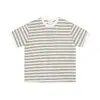Camiseta Masculina Yipin Life de Guangzhou Estilo Retrô Americano Bordado de Letras Manga Curta Unissex Solta Tendência Casual Top