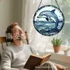 Colgante de Cristal de Delfín Adorno de Cristal para el Hogar Decoración de Ventana Atrapasol para el Jardín
