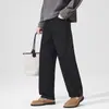 Pantalones Casuales para Hombre Anyang 2026 Otoño Nuevo Estilo Old Money Pantalones Curvos Pierna Ancha Sueltos Adelgazantes Algodón Puro Pantalones Largos