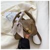 Bolso de Mano Simple con Candado a la Moda para Mujer, Bolso de Hombro Dulce con Patrón Lichi Nicho, Elegante Bolso Cruzado de Gran Capacidad para Viajeros