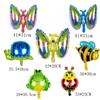 Comercio exterior al por mayor Mini tamaño pequeño dinosaurio globo de aluminio animal marino mini rosa tapón para pastel globo de coche