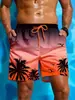 25 Nuevos de Verano Pantalones de Playa para Hombre Amazon Impresión Digital 3D Pantalones de Playa Estilo Hawaiano Europeo y Americano Pantalones Cortos para Hombre