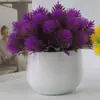 Flores Artificiales Falsas Muebles para el Hogar Adornos de Mesa Balcón Flores de Plástico Planta Verde Falsa Adornos de Plantas en Maceta Mini Decoraciones Bonsái