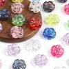 Nuevas Cuentas Florales de Colores Resina Chapada con Agujero Pasante Cuentas Sueltas Pulsera DIY Accesorios para Joyería