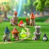 Paisagem em miniatura, castelo retrô criativo estilo europeu, decoração de jardinagem, enfeites DIY, acessórios para pendurar, decorações para terrário, pequenas figuras