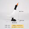 Nuevas Figuras de Animales de la Familia Pato y Oso de Cabeza Inclinada de Venta Caliente Transfronteriza Decoraciones de Resina para Entrada del Hogar, Sala de Estar y Jardín