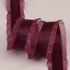 Saia de Poliéster com Fita Coreana Acessórios de Cabelo com Fita de Neve Material DIY Embalagem Roupa Casamento Fita de Fio Duplo de Alta Qualidade