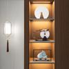Nuevos adornos de estilo chino, mueble de vino, estantería antigua, modelo de sala de estar zen, oficina, entrada, decoración suave para el hogar.