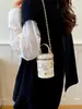 Bolsa Cubo Nueva Otoño 2026 Tacto de Alta Gama Bolsa Cilíndrica Bolso de Mano con Estampado Bolso Bandolera Versátil al por Mayor Bolso de Mujer