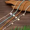 Conjunto de Colares Europeus e Americanos Transfronteiriços Vintage com Contas, Corrente de Clavícula Estilo Étnico, Joias em Camadas para Mulheres, Estilo Floresta Tendência