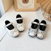 2026 Sapatos de Princesa com Laço para Meninas Prata Sapatinhos para Bebê Solado Macio Sapatinhos para Bebês e Crianças Pequenas Sapatos de Couro para Crianças Pequenas
