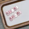 Arte de Unhas de Primavera com Design de Despertar do Leão, Armadura de Batalha Olho de Gato, Festiveza com Tema de Pêssego, Adesivos de Unha Removíveis, Efeito 3D, Unhas Iluminadas, Acabamento Perfeito