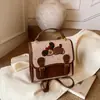 Mochila de Lona Estilo College Feminina 2025 Nova Mochila Multifuncional Moda Mini Bolsa Escolar Exportação
