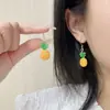 Pendientes de Oreja de Piña Fresca y Dulce Estilo Coreano para el Verano Pendientes Cruzados Populares de Lujo Ligero Estilo Europeo y Americano Venta al por Mayor