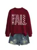 Amazon eBay sitio independiente casual cómoda versátil mujer otoño estampado cuello redondo manga larga sudadera comercio exterior en stock