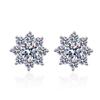 Pendientes de Copo de Nieve de Plata de Ley S925 Xindeyi para Mujer, Pendientes de Moissanita, Fabricante de Joyería, Al por Mayor en Stock, Regalo para Novia