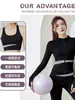 Conjunto de roupa de yoga para treino de Pilates, calça esportiva de secagem rápida modeladora para afinar e moldar as costas, jaqueta de manga longa, conjunto de três peças