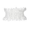 Cinto Decorativo de Renda Vintage para Cintura com Tira Vestido Largo Feminino Preto e Branco Estilo Coreano para Outono e Inverno