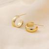 Aretes de Alta Gama, Aretes de Clip de Disco de Espiral Antimosquitos, Aretes de Aro Compactos de Metal, Aretes de Aro Simples, Retro para Mujer sin Perforación