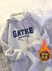 Moletom com Capuz Americano Pesado Masculino Outono e Inverno Forrado com Lã Espessado Solto Oversize Casal Casual Jaqueta Esportiva