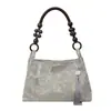 Nova Bolsa Grande de Estilo Chinês para Mulheres, Nova Bolsa de Ombro Versátil da Moda com Estilo Nacional, Bolsa Quadrada Pequena Tendência de Nicho para Sobrancelha