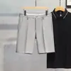 Shorts Casuais de Cor Sólida Masculino Verão Roupa Externa Solta Estilo Ocidental Tendência Coreana Estilo Britânico Hong Kong Calças Capris de Seda de Gelo