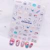 Sticker de uñas 5D en relieve Sanrio SP kulomi melody KT cat perro de orejas grandes wendy sticker de uñas pellizco
