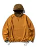 Camiseta Funcional Negra de Flota Personalizada Otoño-Invierno de Felpa Holgada para Exteriores de Manga Larga con Protección Integrada para el Cuello, Secado Rápido, Protección Solar