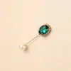 Broche de Cristal, Piedras de Zirconia Coloridas, Varias Formas, Pines Largos, Saco de Traje, Pines para Cuello de Ropa, Pines de Una Palabra