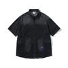 Bsapa Original Retro Lavado Roupa de Trabalho Calça com Bolso de Aba Camisa Jeans Masculina Solta de Manga Curta Camisa de Verão Cs3036
