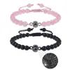 Pulsera Proyectora 100 Idiomas Europa y América Transfronteriza Te Amo Piedra Volcánica de 6 mm Turquesa Blanca Pulsera de Pareja