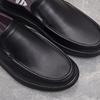 Preço especial primeira camada de couro de vaca sapatos casuais de couro macio sola macia um passo Bean sapatos de couro de vaca all-match sapatos masculinos