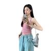 Camisola Dopamina hot girl feminina outono e inverno pura quer usar base interna outer wear slim modelador doce e picante top pequeno